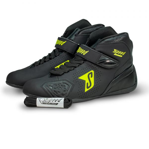 Speed Kartschuhe ROME KS-4 | schwarz-neongelb Gr. 42